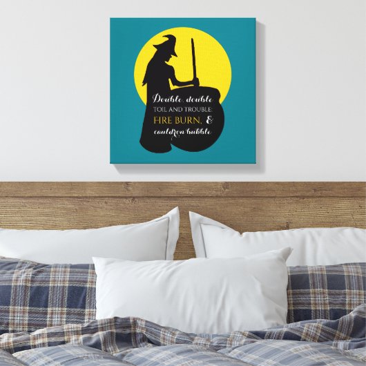 Afdrukken van heks- en Moon Magic Spell Canvas (Insitu (Slaapkamer))