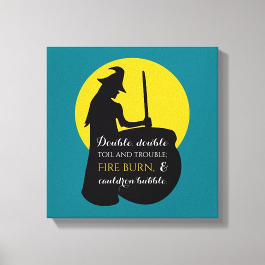 Afdrukken van heks- en Moon Magic Spell Canvas (Voorkant)