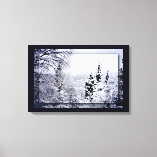 Afdrukken van het meer van Nojiri Canvas (Voorkant)