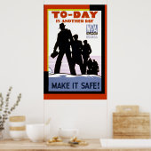  afdrukken van het Poster voor de veiligheid van W (Keuken)