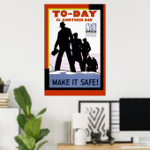  afdrukken van het Poster voor de veiligheid van W (Thuiskantoor)