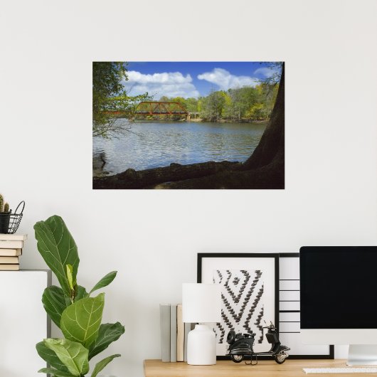 Afdrukken van het Spoorwegtrestle van de Suwannee Poster (Thuiskantoor)