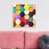 Afdrukken van hexagon canvas (Insitu (Woonkamer))