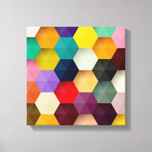Afdrukken van hexagon canvas