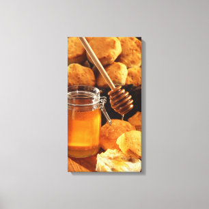 Afdrukken van honing en biscuits