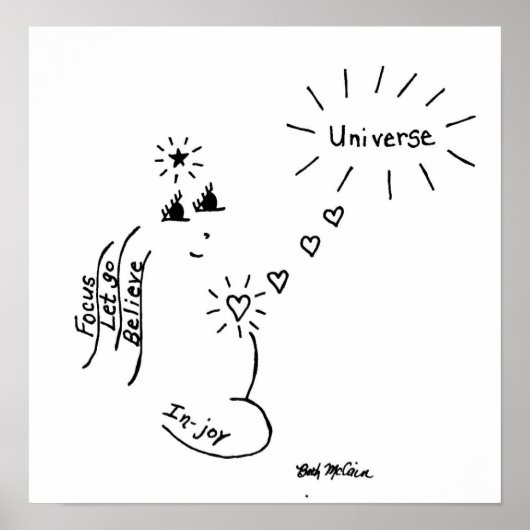 Afdrukken van 'In Joy'-canvas Poster (Voorkant)