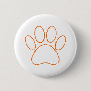 Afdrukken van kettingpuppy Paw Ronde Button 5,7 Cm
