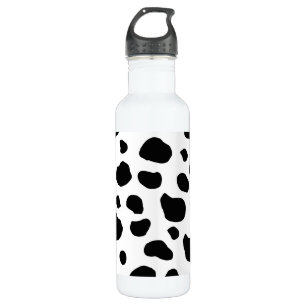 Afdrukken van koe, Koe Patroon, Koe spots, zwart-w Waterfles