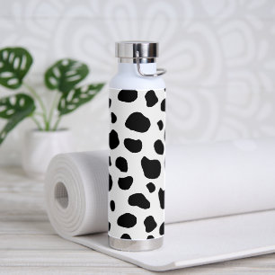 Afdrukken van koe, Koe Patroon, Koe spots, zwart-w Waterfles