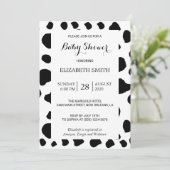 Afdrukken van koe, Koeien, zwart-wit, Baby shower Kaart (Staand voorkant)
