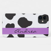 Afdrukken van koe, Koeien, zwart-wit, Jouw naam Case-Mate iPhone Case (Achterkant (horizontaal))