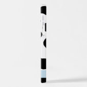 Afdrukken van koe, Koeien, zwart-wit, Jouw naam iPhone Hoesje (Linkerkant)