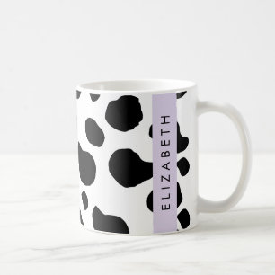 Afdrukken van koe, Koeien, zwart-wit, Jouw naam Koffiemok