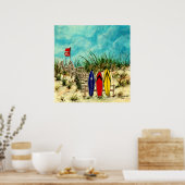 Afdrukken van kunstcanvas surf op canvas poster (Keuken)