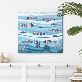 Afdrukken van kustviscanvas