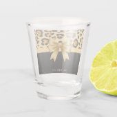 Afdrukken van lint en luipaard shot glas (Achterkant)