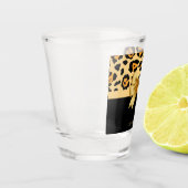 Afdrukken van lint en luipaard shot glas (Links)