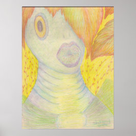 Afdrukken van "Mijn Zeemeermin" Canvas Poster