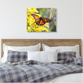 Afdrukken van monoarch Butterfly Canvas (Insitu (Slaapkamer))