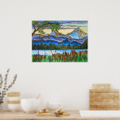 Afdrukken van "One Fine Day"-landschapsdoek Poster (Keuken)