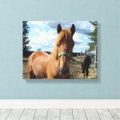 Afdrukken van paardencanvas (Insitu (Houten vloer))