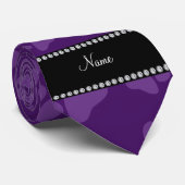 Afdrukken van paarse hondenpoten stropdas (Opgerold)