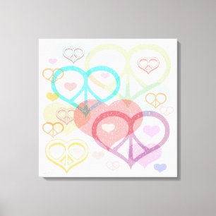 Afdrukken van pasta's, Peace & Love Canvas