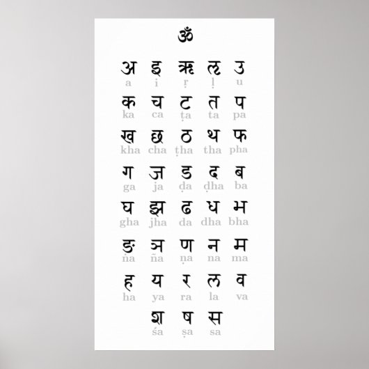 Afdrukken van Poster Sanskrit, Poster-papier (stee (Voorkant)