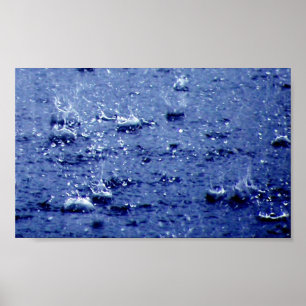 Afdrukken van Regen Canvas Poster