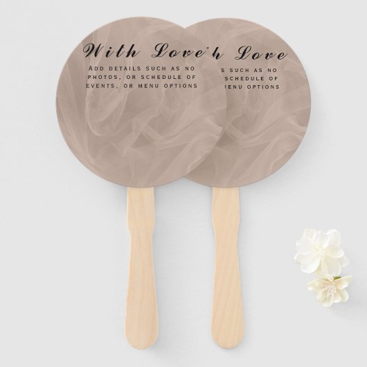 Afdrukken van roze fabric - om het even welke kleu handwaaier (Voorkant en achterkant)