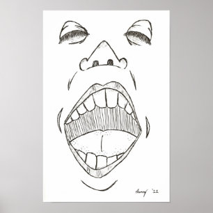 Afdrukken van "Shout" Poster