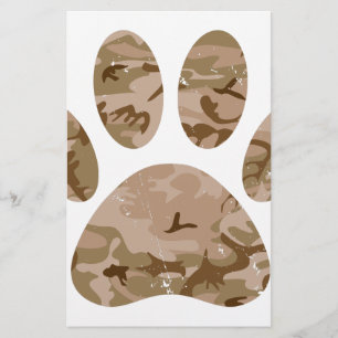 Afdrukken van speciale woestijn-camo dog pow