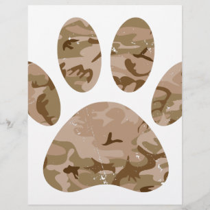 Afdrukken van speciale woestijn-camo dog pow