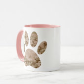 Afdrukken van speciale woestijn-camo dog pow mok (Voorkant links)