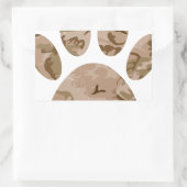 Afdrukken van speciale woestijn-camo dog pow rechthoekige sticker (Tas)