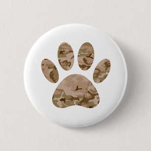 Afdrukken van speciale woestijn-camo dog pow ronde button 5,7 cm