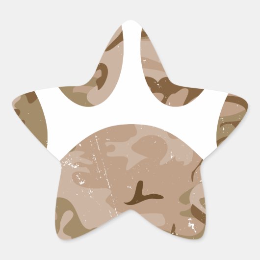 Afdrukken van speciale woestijn-camo dog pow ster sticker (Voorkant)