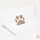 Afdrukken van speciale woestijn-camo dog pow vierkante sticker (Envelop)