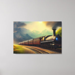 Afdrukken van stoamlocomotief