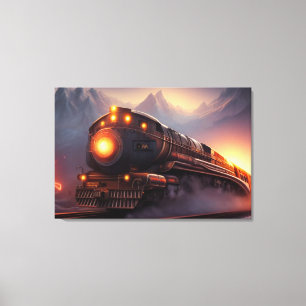 Afdrukken van stoamlocomotief