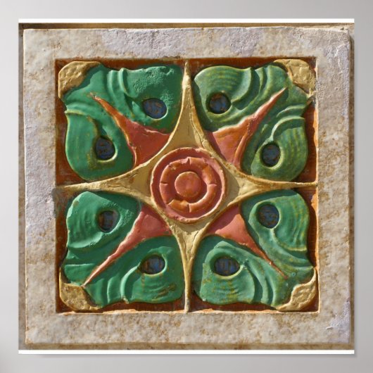 Afdrukken van tegel met Tulsa Art Deco- Poster (Voorkant)