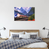 Afdrukken van treinCanvas (Insitu (Slaapkamer))