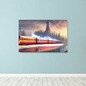 Afdrukken van treinCanvas (Insitu (Houten vloer))