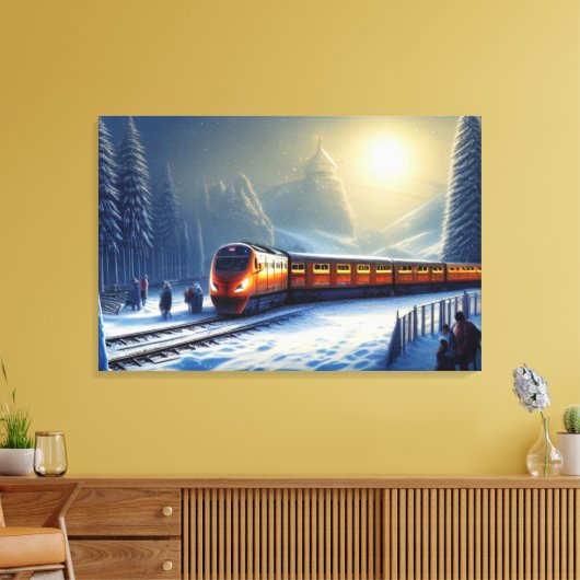 Afdrukken van treinCanvas (Insitu (Woonkamer))