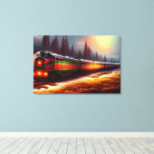 Afdrukken van treinCanvas (Insitu (Houten vloer))