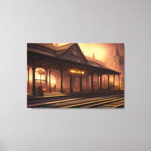 Afdrukken van treinstation