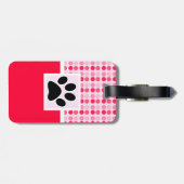 Afdrukken van vaste paw bagagelabel (Achterkant horizontaal)