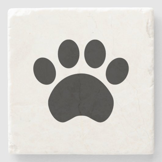 Afdrukken van vaste paw stenen onderzetter (Voorkant)