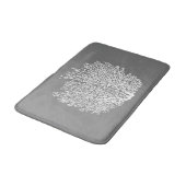 Afdrukken van ventilatorkoraal, Bleek zilver op mi Badmat (Gekanteld)
