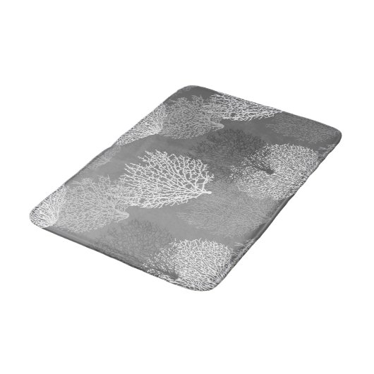 Afdrukken van ventilatorkoraal, schaduwen van zilv badmat (Gekanteld)